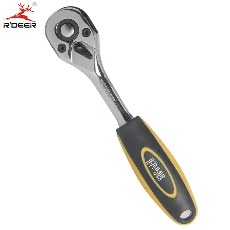 

RDEER 1/4" 72 Teeth Auto Ratchet Wrench Torque Quickly Release Two-way Ratchet Function CR-V Repair Hand Tools