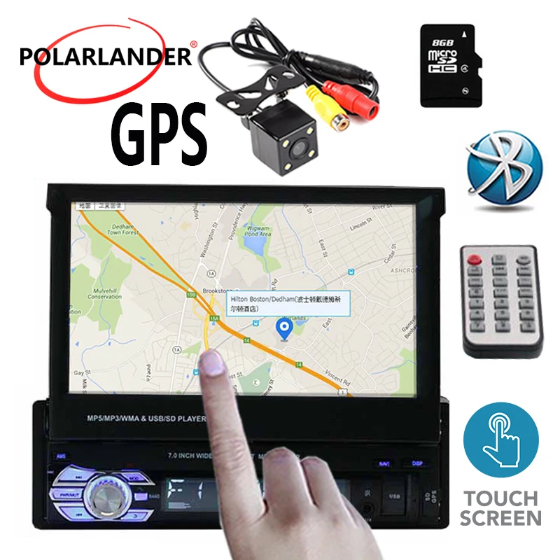 Автомагнитола 1 din 7 дюймов Авторадио Bluetooth стерео FM USB TF видео MP5 AUX Кассетный плеер