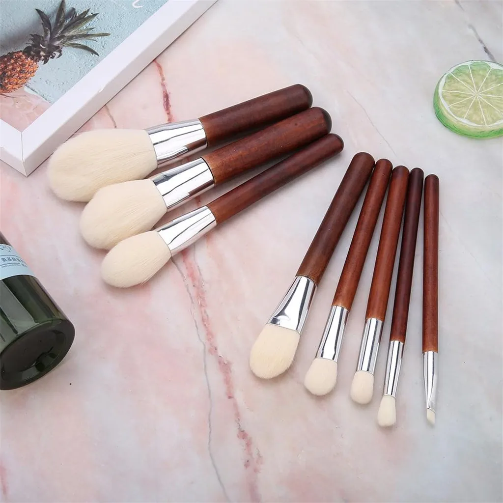 

8Pcs multi-function beauty makeup tool imitation mahogany imitation wool makeup brush set Pincel de maquiagem 40*