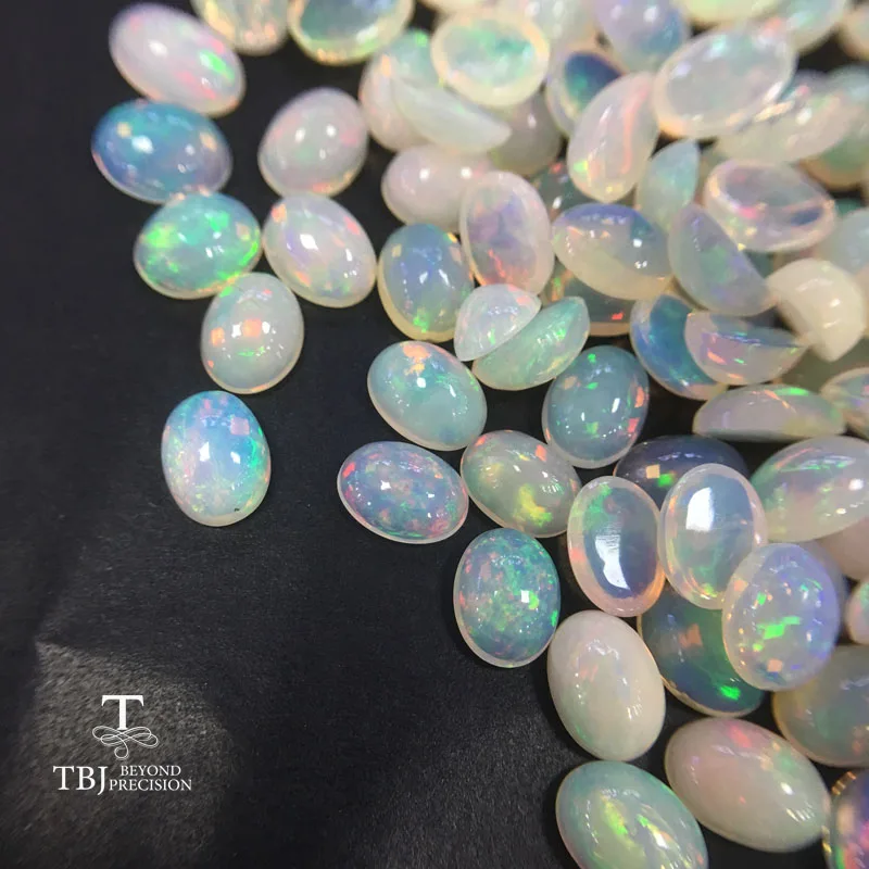 Natural Ethiopian Opal 6*8mm 0.7ct Gemstones for 925 Sterling Silver Jewelry