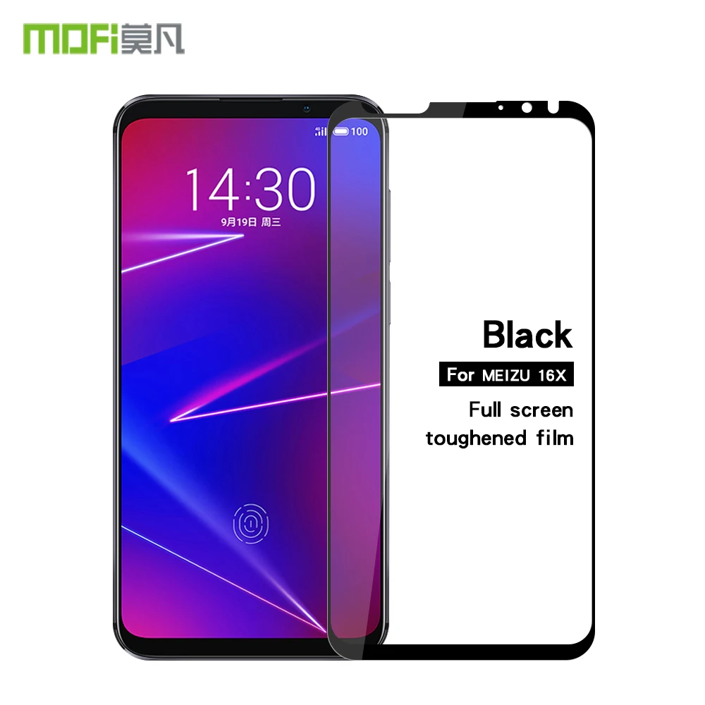 Meizu 16X стекло закаленное MOFi полное покрытие защитная пленка экран протектор 16 X