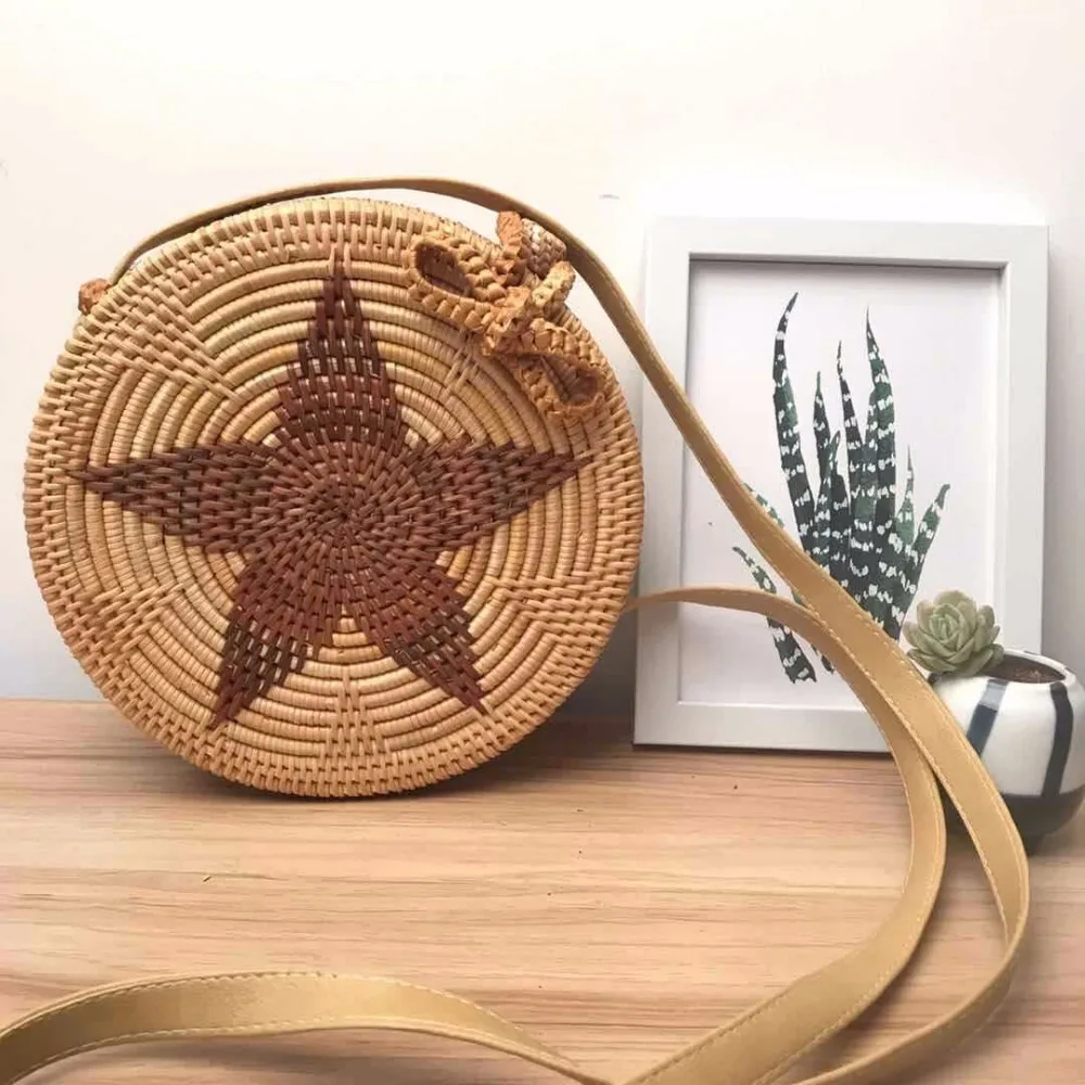 

2018 Fashion Mini Summer Straw Bag Holiday Handbags Crossbody bags Small Rattan Bags Handmade Beach Bag for Women