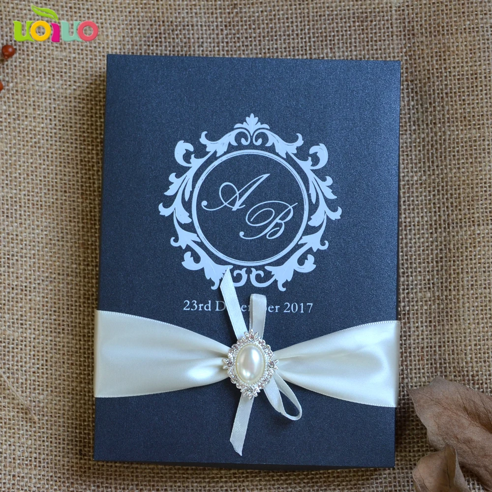 Новейшее Роскошное Свадебное Приглашение Коробка для карт с логотипом на заказ бумажная Свадебная коробка
