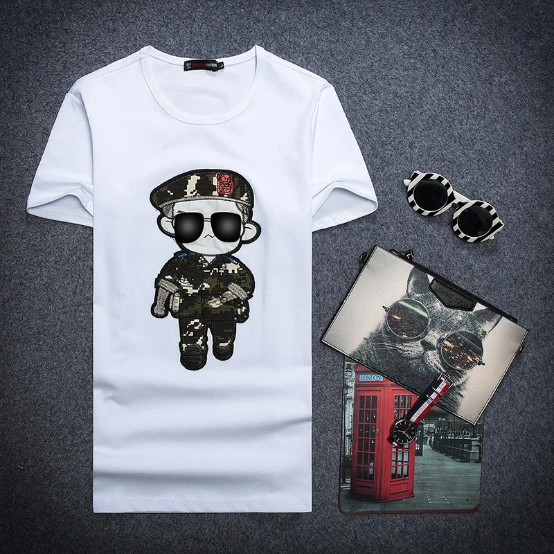 Luminous Flapping Lamp Shine 3D Print Led Tshirt font b Men b font Brand Clothing Hip