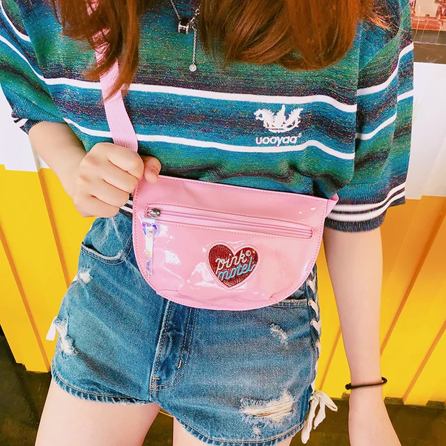 Korean Fashion Women Waist Chest Bag Travel Wallet Fanny Pack Pouch Mobile Phone Money Belly Crossbody Shoulder Bag For Girls