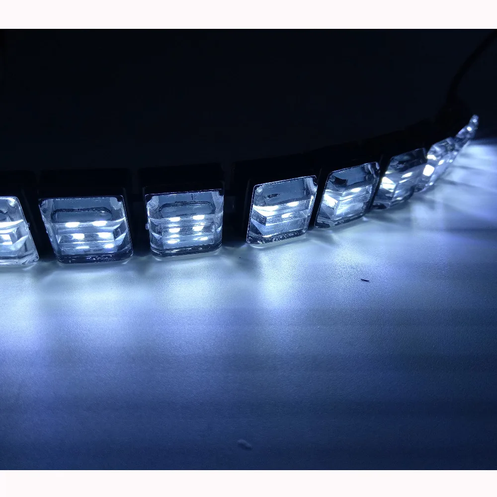 2 шт. автомобильные гибкие дневные ходовые огни 8 16 светодиодов 2835 12 В|car light|strip