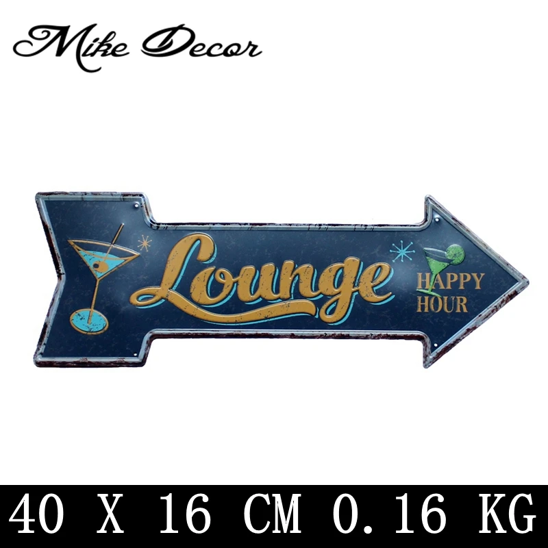 

[Mike86] Lounge Happy Hour винтажная Классическая картина со стрелками, ретро подарок, декор для стен, YC-651