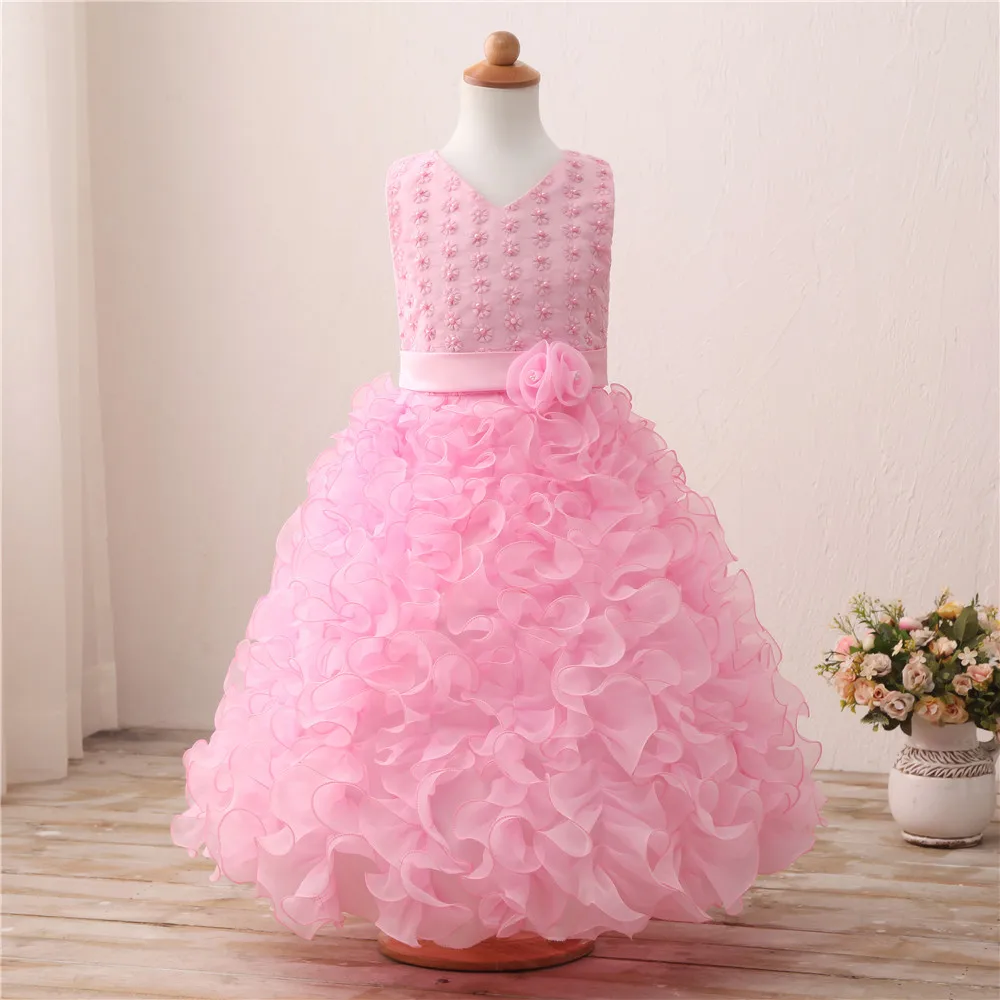 High Quality 2017 Baby Girls First Holy Communion Dress For Wedding Prom Kids Princess Dresses Summer