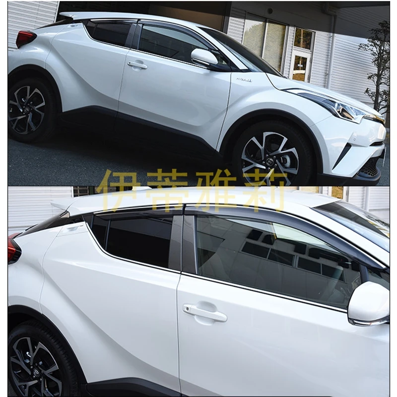 Для Toyota C-HR CHR ABS Пластиковые оконные козырьки Навесы дождь солнцезащитный дефлектор защита вентиляционные крышки протектор 4 шт. автостайлинг