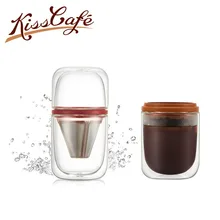 250 мл кофейная чашка из нержавеющей стали стеклянная дорожная чашка кофейная пудра Seive портативный ручной фильтр чашка PP кофейная машина чашка для воды