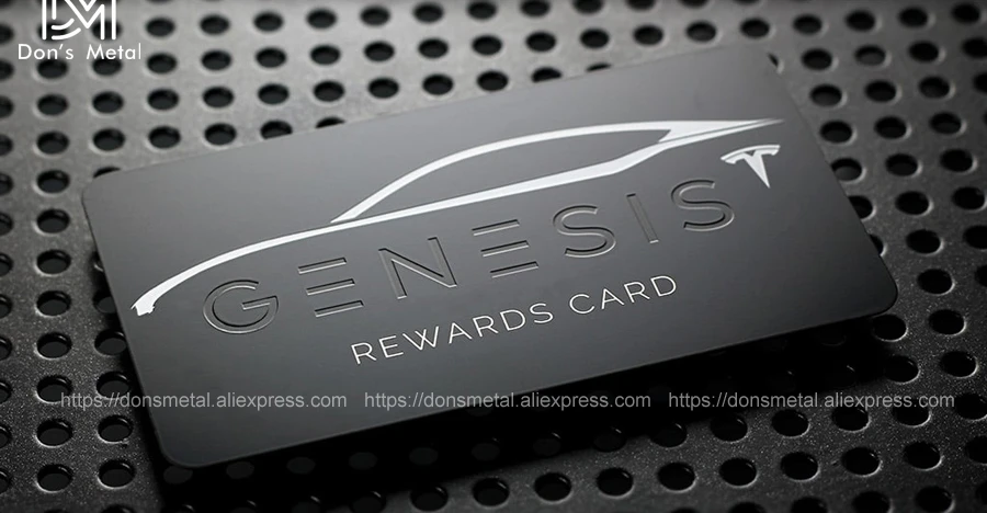 Creative black metal membership card high-end stainless steel business card metal card design custom 