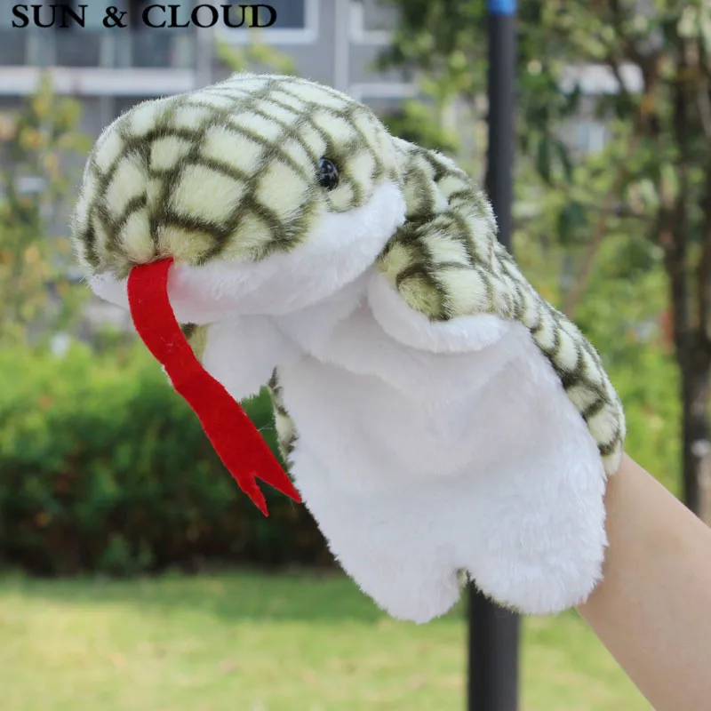 SUN & CLOUD 1 Pcs Snake Hand Finger Puppet Set Baby Plush Stuffed Toy