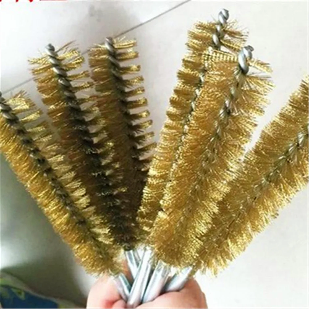 

2pcs 20mm 25mm 30mm 35mm Brush Dia Brass Wire Pipe Tube Cleaning Chimney Brushs