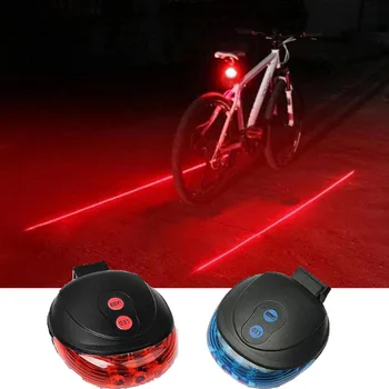 

Bike Rear Light 5 LED+2 Laser Flashlight Safety Warning Lamp Tail Rear Light Waterproof Cycling Mountain Bicycle Lamp