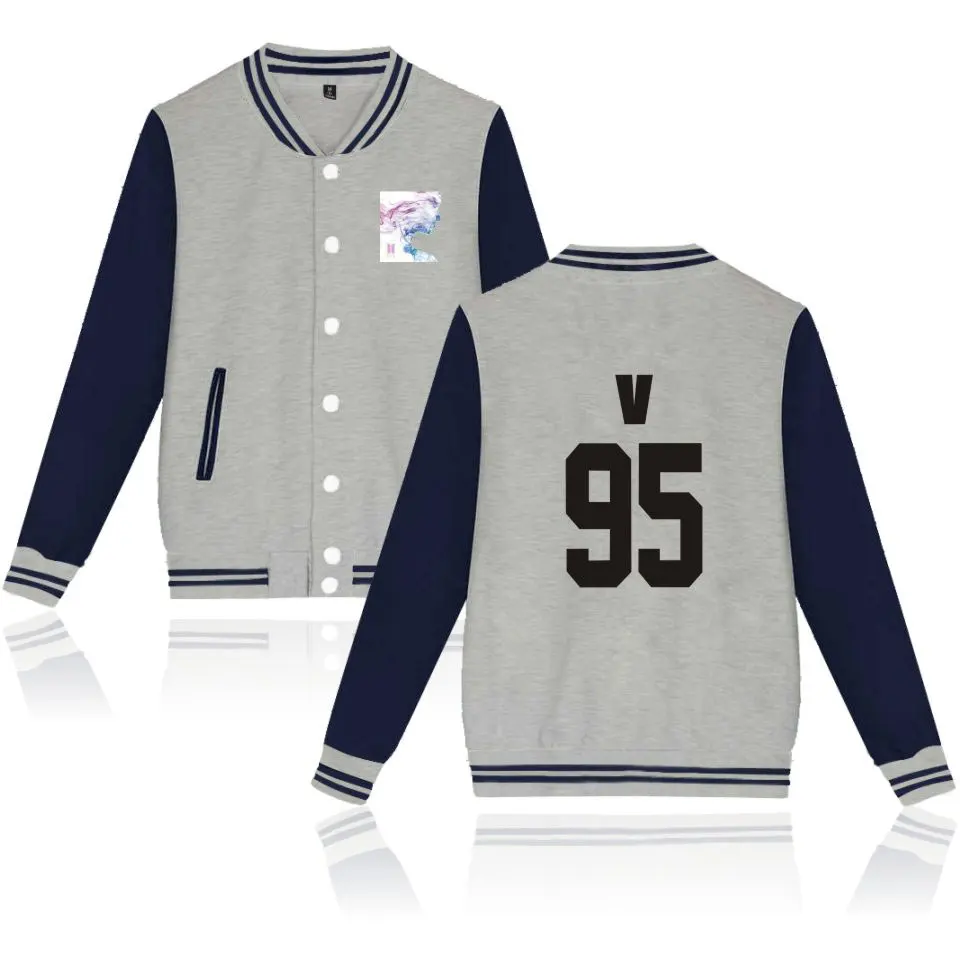 BTS Face Yourself Baseball Jacket Broadcloth Fashion Casual Winter Women K-pop Hip Hop Female Fans Letter Print Clothes | Мужская одежда