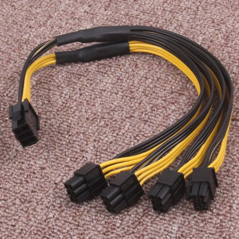 100 шт. PCI-e 6Pin женский 6Pin Мужской кабель-удлинитель для 1 до 4 подъездных путей, PCIe Графика видеокарты 6 Pin Порты и разъёмы мультипликатор