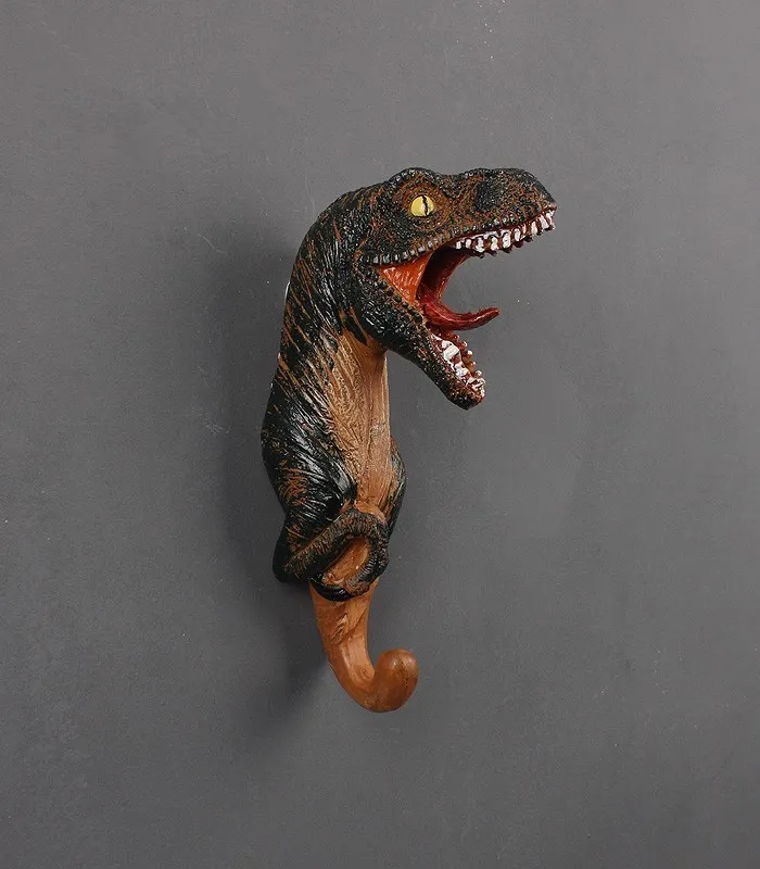Американский декоративный крючок Юрского периода мир динозавров креативный Смола животное модельное пальто крючок подвесной крючок для трицератопов