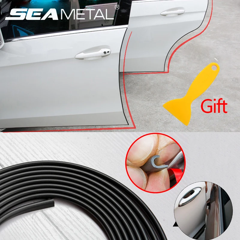 

Car Door Anti Collision Trim Edge Scratch Protector Covers Trunk Hood Rubber Strip Car-styling Decoration Stickers Accessories