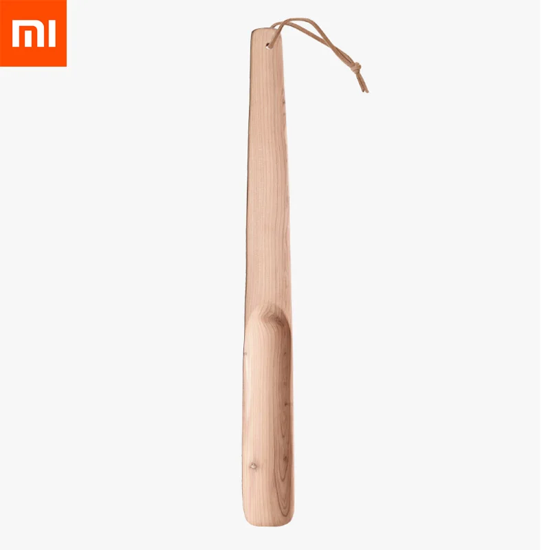 Xiaomi Mijia рожок для обуви профессиональный Прочный Натуральный Деревянный рога для обуви удобная ручка рожок для обуви ложка инструмент для подъема обуви - Цвет: Shoehorn