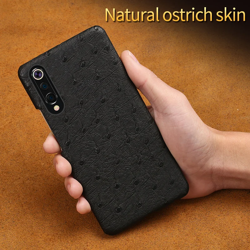 Чехол для телефона из натуральной кожи страуса Xiaomi Mi 9 8 Lite Explore Pocophone F1 чехлы Redmi Note
