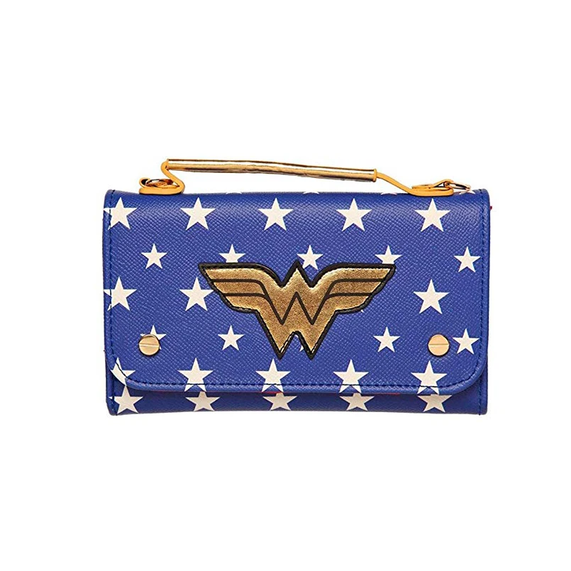 DC Comics Wonder Woman кошелек с ремешком через плечо клатч из искусственной кожи Длинный