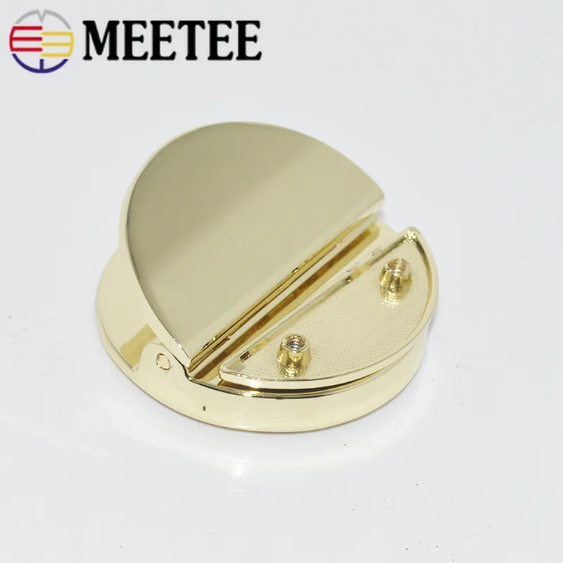 

Meetee 1pcs 50mm Round Alloy Clasp Lock Buckle Female Bag Handbag Bag Decoration DIY Handmade Craft Hardware Accessories BD376
