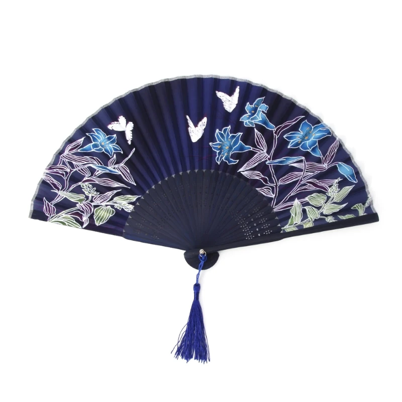 Foldable Fan Hand Held Fan Chinese Style Hand Held Folding Silk Fans For Wedding Event And Party