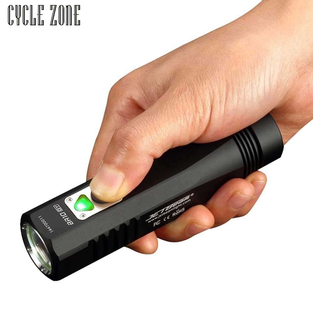 Best 2017  JETBeam BR10GT Black XM-L2 LED Rechargeable Bike Light Flashlight + battery Mar13 0