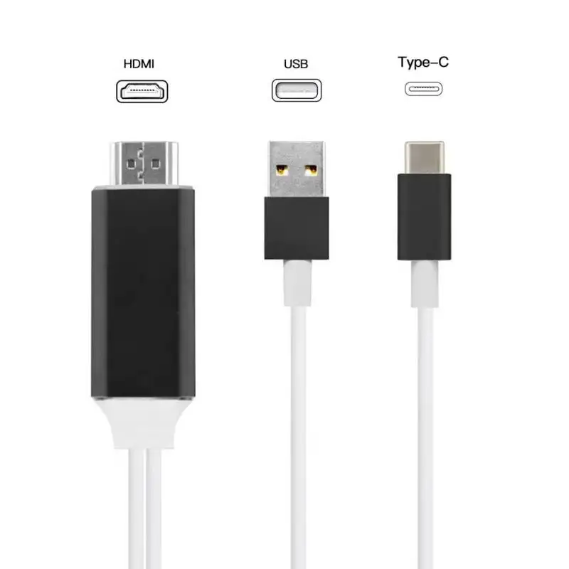 Кабель Type C HDMI с портом для зарядки адаптер MHL поддержка кабеля 4K Samsung Galaxy S8 S9 Note9