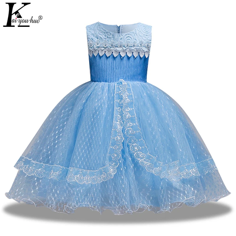 

KEAIYOUHUO New Girls Dress Elegant 2018 New Summer Wedding Dress Princess Kids Dresses For Girls Birthday Party Dresses Vestidos