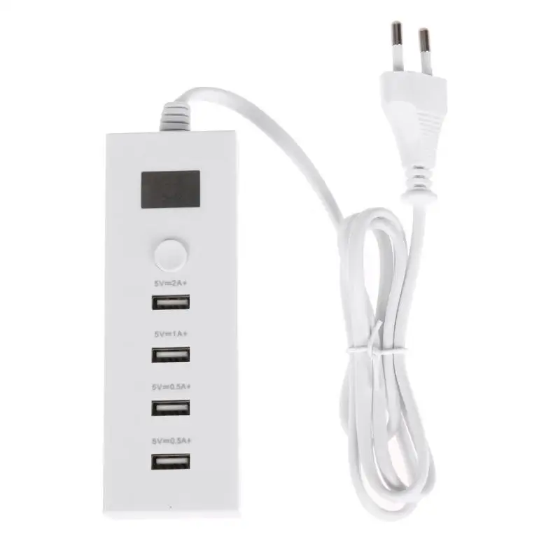 

New 4 Ports Multifunction USB Charger Quick Charging Smart Plug Power Strip 5V 2A Extension Socket(EU) Home Electronics Speed