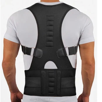 

Neoprene Back Corset Brace Straightener Shoulder Belt Support Belt for Men Magnetic Posture Corrector Back Pain Corrective Vest