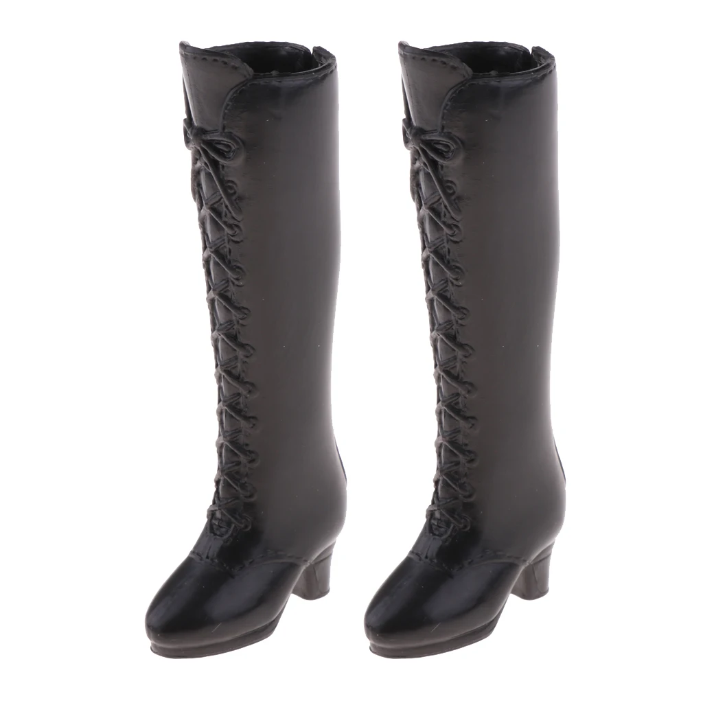 Fashion Plastic Boots Rainshoes Shoes for 12inch Doll for DOD Dollfie 1/6 BJD Doll Outfit Black Doll Clothing Accessories