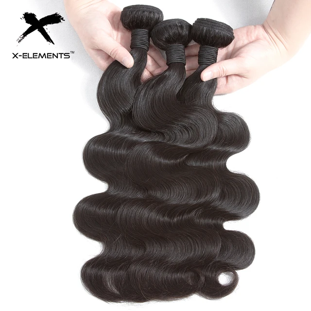 Special Offers X-Elements Malaysian Human Hair Bundles Body Wave Non-Remy Weaves 3 Bundles Natural Color 8"-26" Hair Extensions 100% Human Hair Special Offers X-Elements Malaysian Human Hair Bundles Body Wave Non-Remy Weaves 3 Bundles Natural Color 8"-26" Hair Extensions 100% Human Hair
