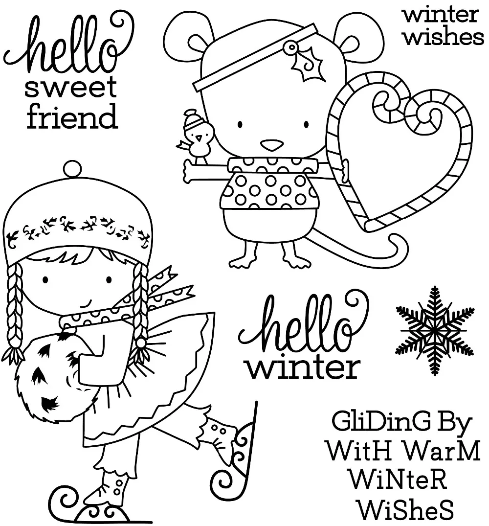 Прозрачный силиконовый штамп/Печать Hello winter 10*10 см для скрапбукинга своими