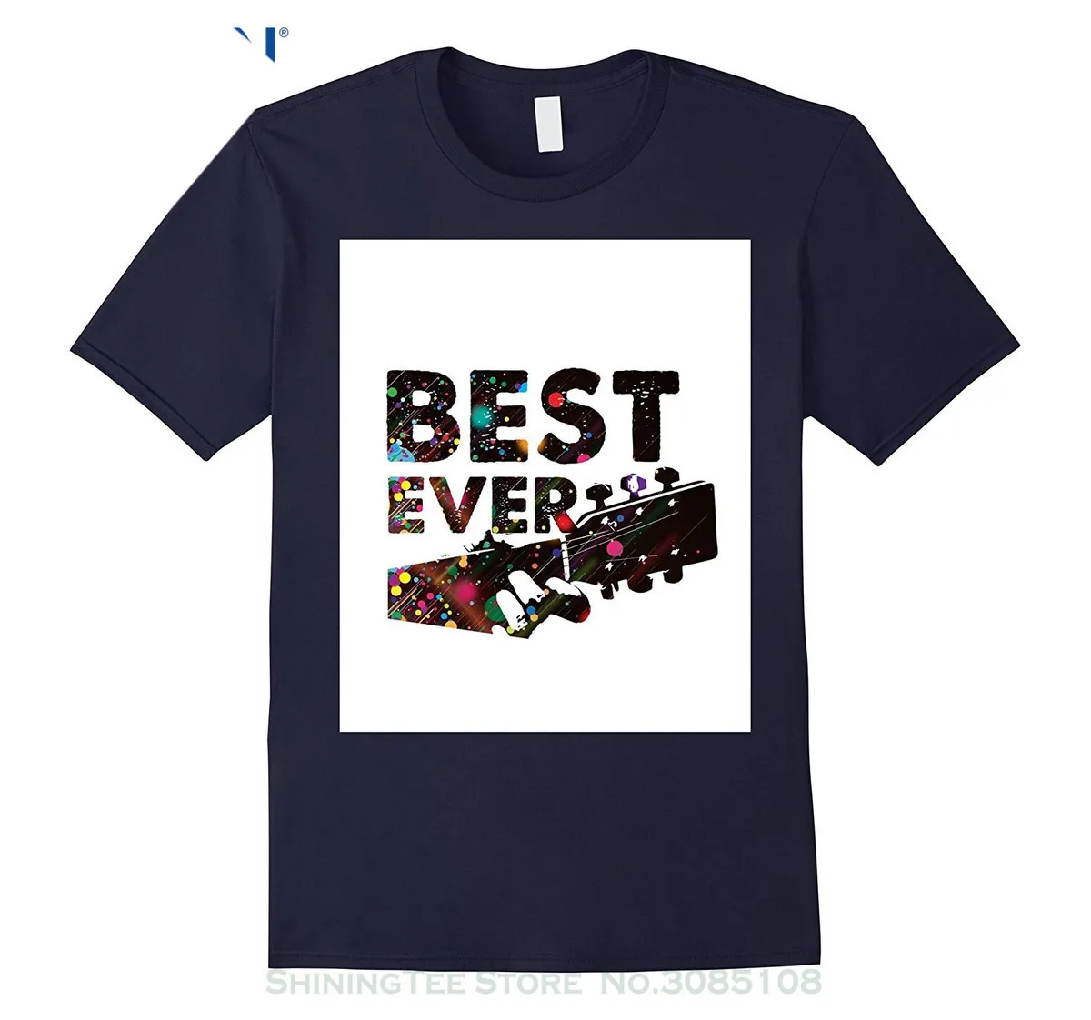 

2017 New Short Sleeve Men Tshirt Mens Best Dad Ever Guitar Chords For Musician Father T-shirt