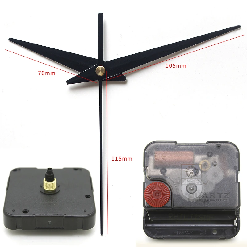 

12888 6mm screw length movement Sweep Movement With Black Long Clock Hand Clock Accessory Plastic Quartz Movement DIY Clock Kits