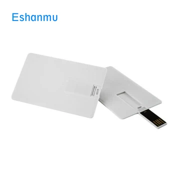 

10pcs/lot White credit card usb2.0 flash drive pen drive 4GB 8GB 16GB 32GB 64GB memory stick drives customize free logo pendrive