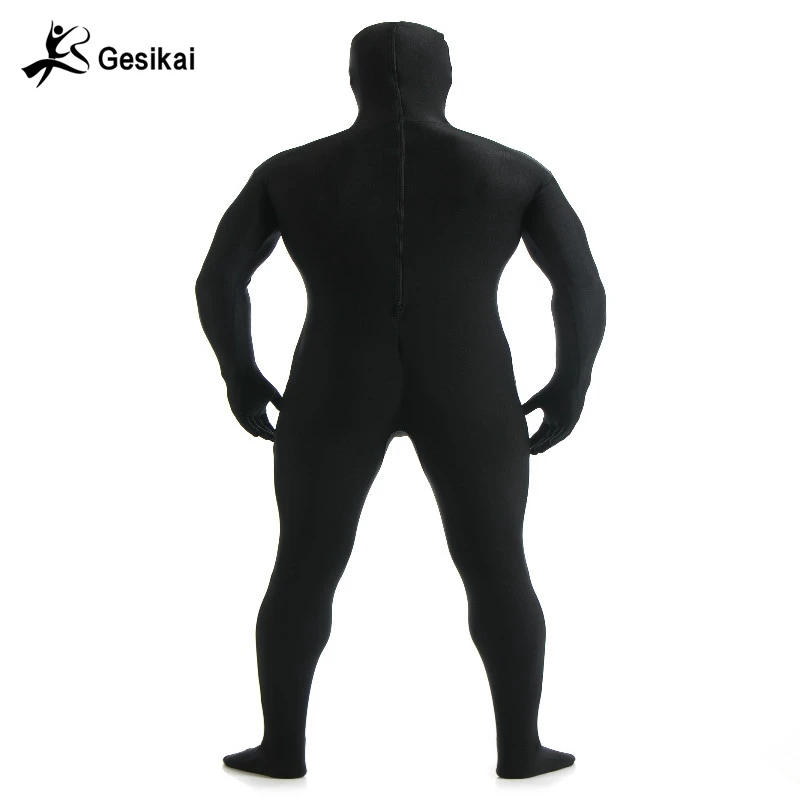 Black Stretch Mens Full Body Open Face Lycra Spandex Zentai Suit Custom Skin Suit Halloween Boys Skin-Tight Unitard Costume Black Stretch Mens Full Body Open Face Lycra Spandex Zentai Suit Custom Skin Suit Halloween Boys Skin-Tight Unitard Costume