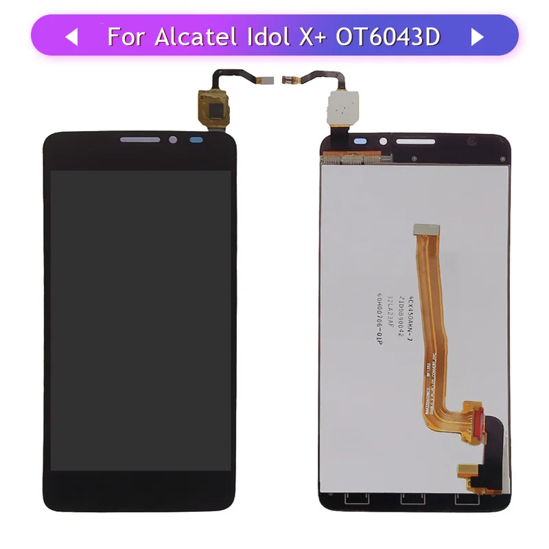 

For Alcatel One Touch Idol X+ 6043D OT6043 6043 Touch Screen LCD Display Assembly Glass Digitizer Touch Panel For Alcatel 6043
