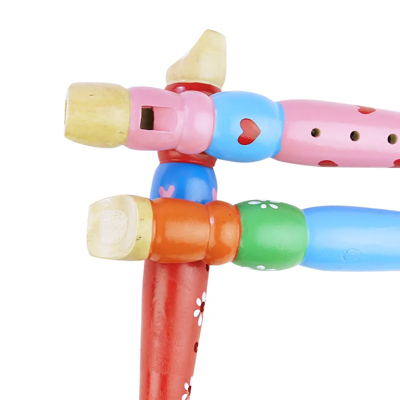 20 см красочные деревянные трубы Buglet Hooter Bugle игрушечный музыкальный инструмент для детей Детские Обучающие Развивающие игрушки для детей