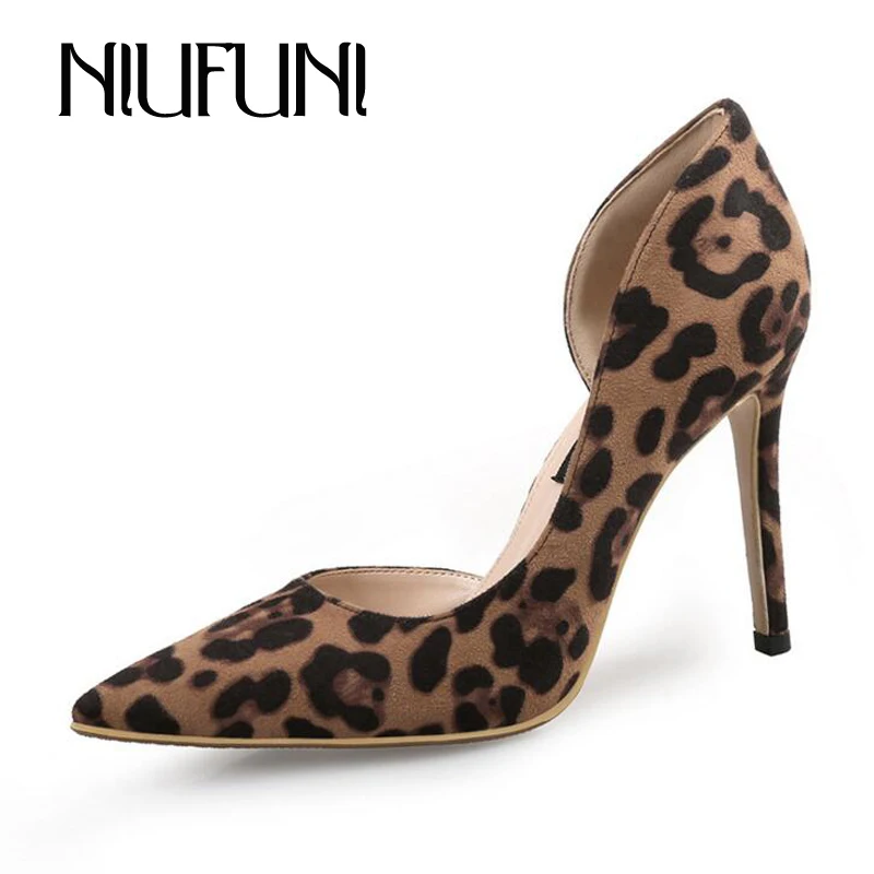 Plus Size 33 41 Leopard Print Sexy Shoes Woman High Heel Spring Autumn