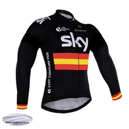 

SKY 2018 Winter Thermal Fleece Pro Team Cycling Jersey Long Sleeve Bicycle Clothing Ropa Ciclismo Cycling Outdoor sports shirt