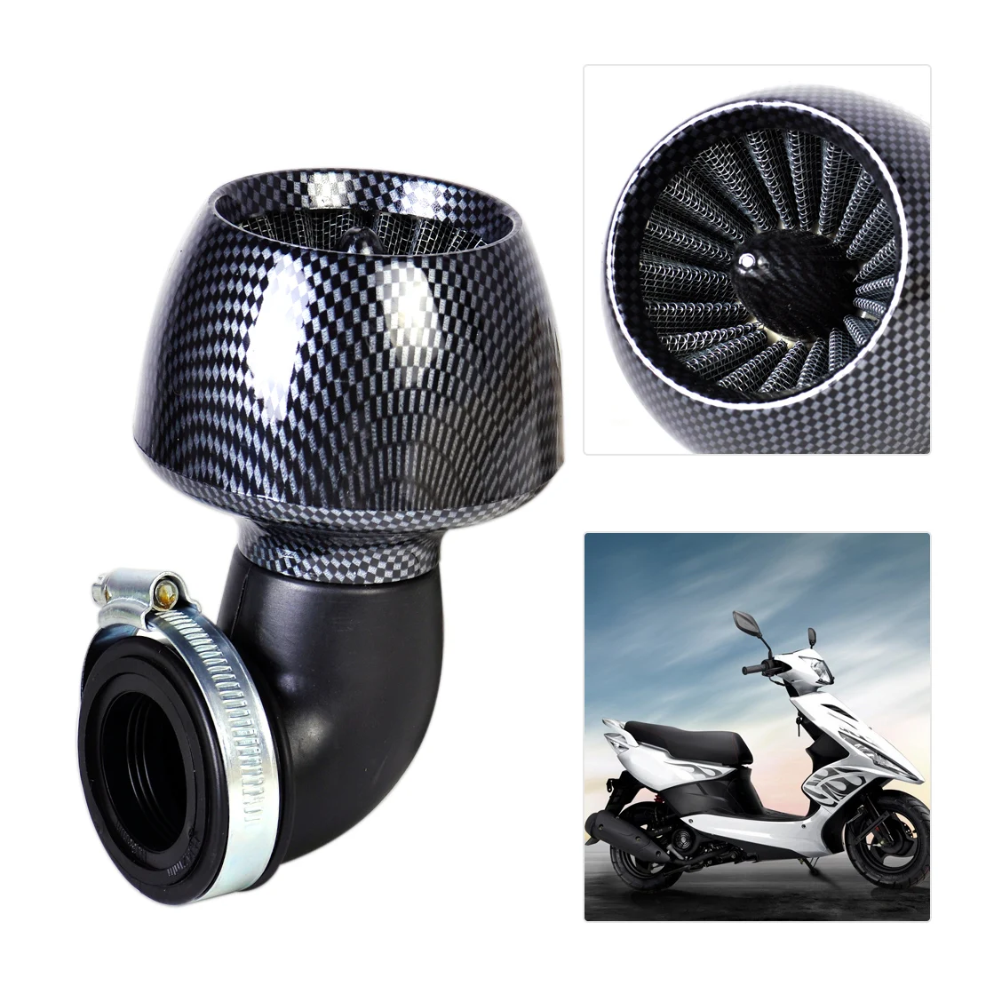 DWCX 35 мм 42 мм 48 мм воздушный фильтр для 150cc 250cc Скутер мопед грязи велосипеды ATV квадроциклы Go kart Pit Bike Тао Roketa SunL JetMoto