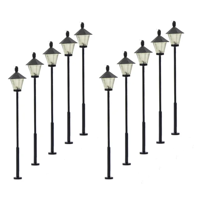 10pcs Model Railway Led Lamppost Lamps Street Lights HO Scale 5cm 12V New LYM07 model outdoor
