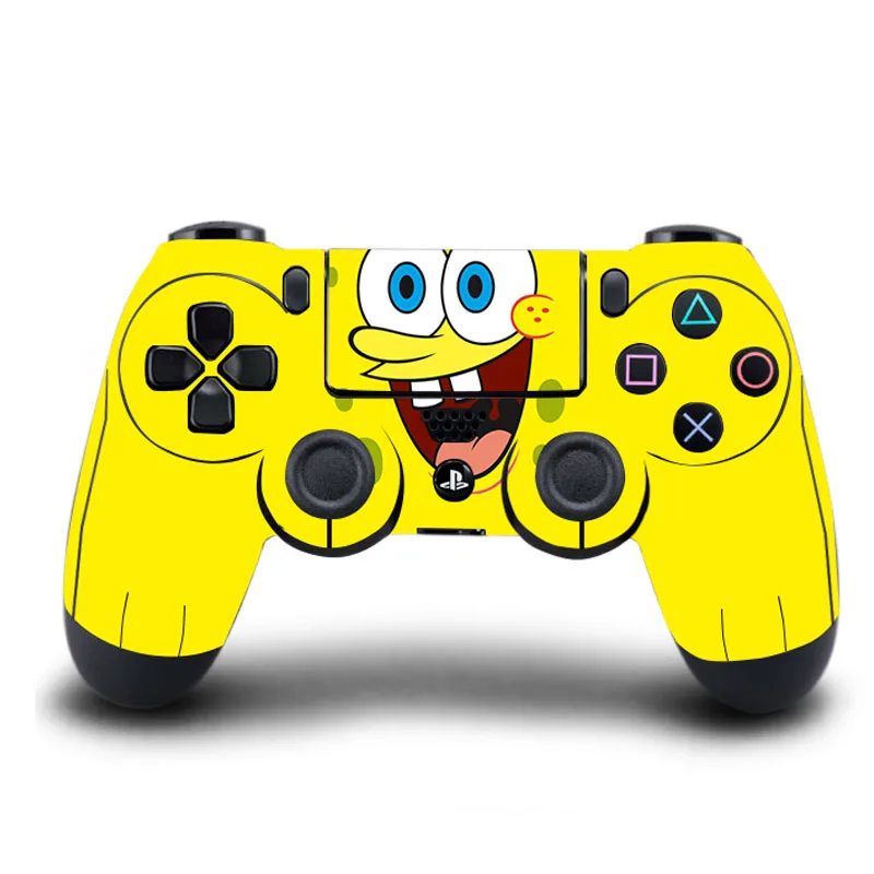 

HOMEREALLY PS4 Controller Skin Spongebob PVC HD PS4 Sticker Cover For Sony PlayStation 4 Wireless Controller Skin PS4 Accessory