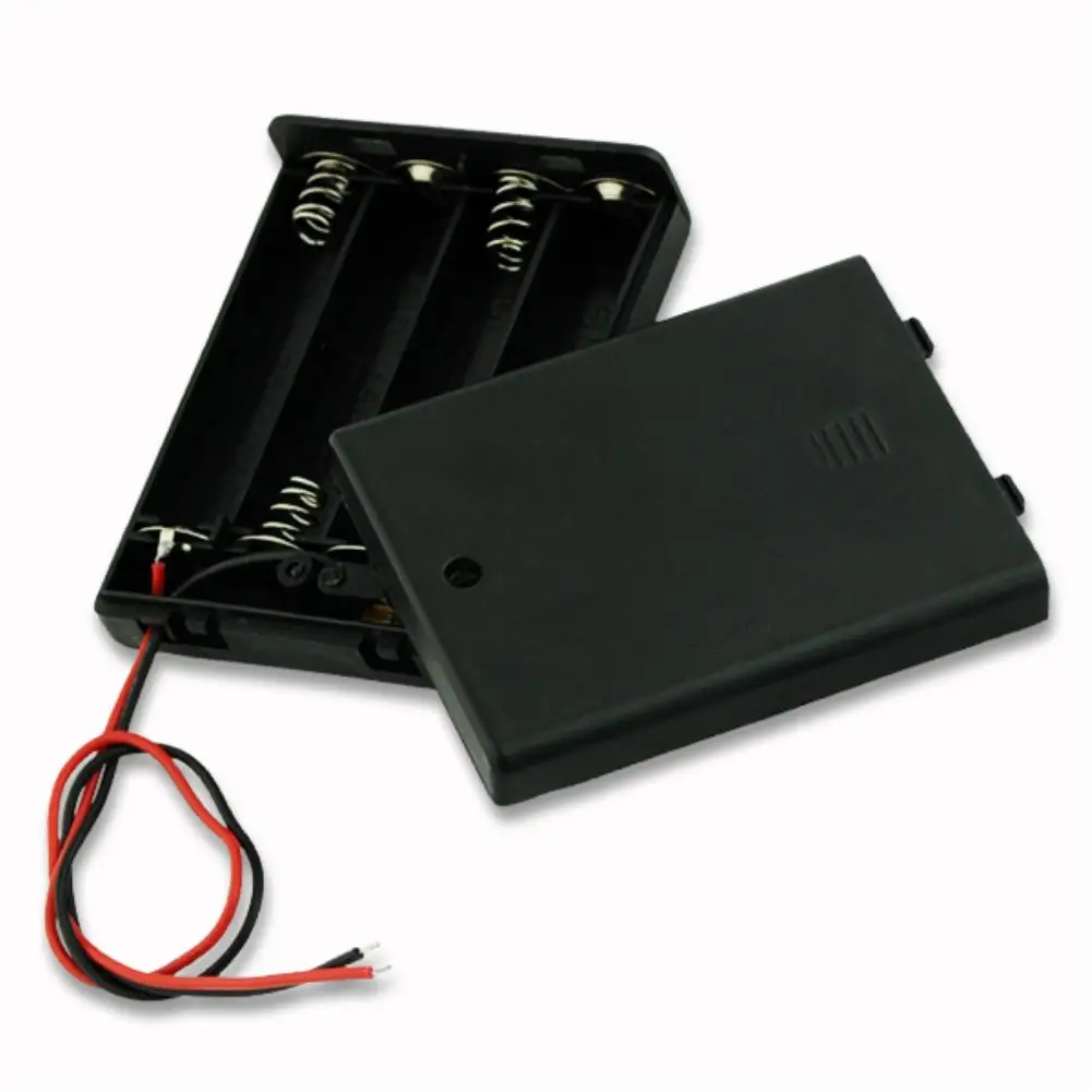 

6 Styles---4 AA,3 AA,2 AA, 2A Battery Holder Case Box With ON OFF Switch Black 4 AAA,3 AAA,2 AAA bateria externa para celular