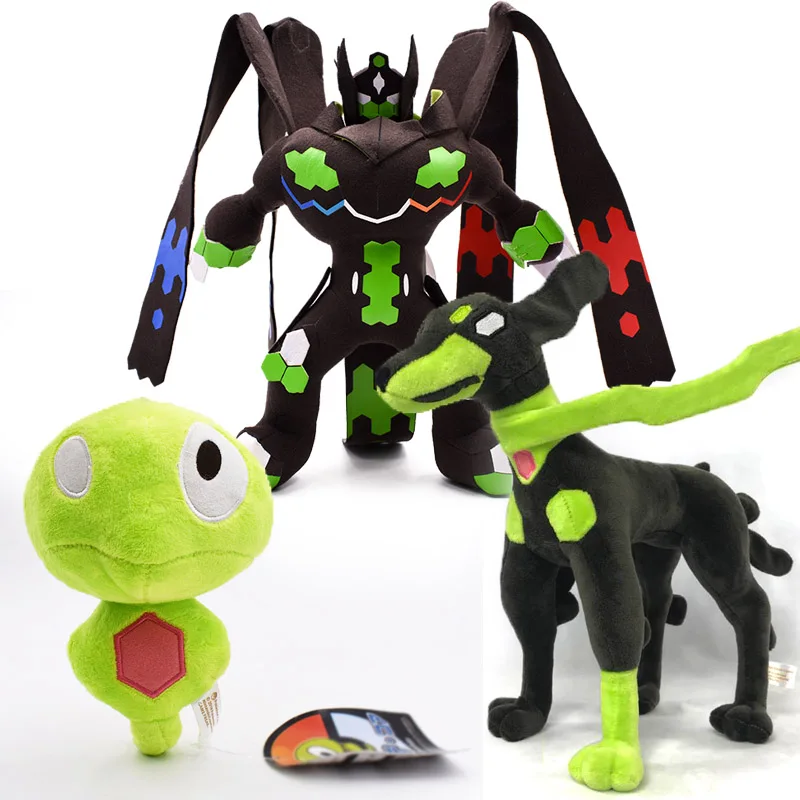 3 Styles Anime Cartoon Core Zygarde 10 Form Gestalt Zygarde Mega Evolution Animal Stuffed Plush Quality