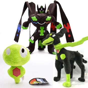 

3 Styles Anime Cartoon Core Zygarde 10% Form $ Gestalt Zygarde Mega Evolution Animal Stuffed Plush Quality Toys For Children