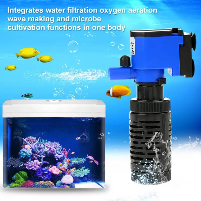 Aquarium Fish Internal Filter Water Pump AC 220V Chinese Standard Plug Multi-functional Submersible | Обустройство дома